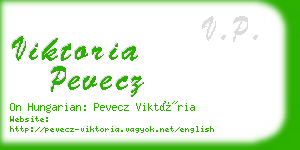 viktoria pevecz business card